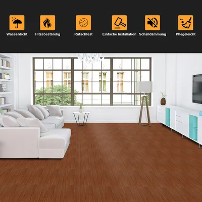 Immagine prodotto di Jopassy PVC laminato pavimento in laminato vinilico listoni decorativi autoadesivi colore legno ca. 3m²