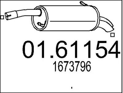Produktbild von MTS 01.61154 Endschalldämpfer für FORD Fiesta Mk6 Schrägheck (JA8, JR8) Auspuff