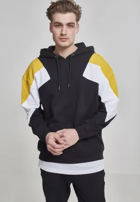 Produktbild von Urban Classics Hoodie Oversize 3-Tone Hoody Black/Honey/White-L