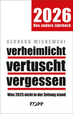 Produktbild von verheimlicht - vertuscht - vergessen 2026