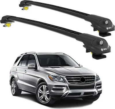 Zdjęcie produktu dla TURTLE BAGAŻNIK DACHOWY AIR-1 do MERCEDES-BENZ M-CLASS ML-W166 , Czarny