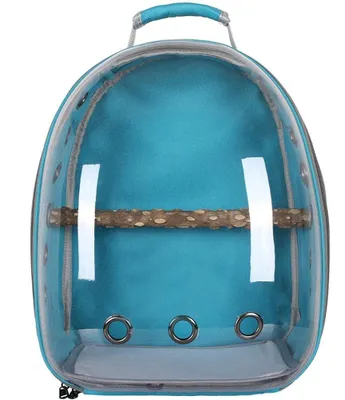 Produktbild von Omgoods – Leichter Vogelträger – Transparenter Rucksack für den Transport – Atmungsaktiv – Für Haustiere – Vogelständer – Transportbox – Geeignet für Papageien – Vogelrucksack