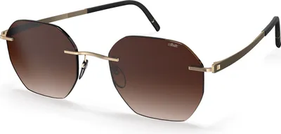 Produktbild von Silhouette CABRILLO RIMLESS 8748 GOLD - DARK BROWN/BROWN GRADIENT einzigeGröße Uni Sonnenbrillen