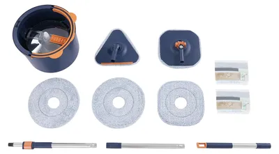 Zdjęcie produktu dla Mop do podłóg, ręczny, obrotowy o 360°, kolor niebieski