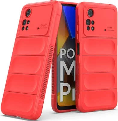 Produktbild von Xiaomi Poco M4 Pro 4G Hülle, Weich TPU Silikon Stossfest Anti-rutsch Schutzhülle für Xiaomi Poco M4 Pro 4G Rot