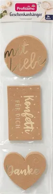 Geschenkanhänger, 24 Stück, veredelt, kompatibel mit Profissimo