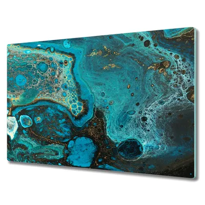 Produktbild von Coloray Herdabdeckplatte 80x52 cm Schneidebrett Kochplattenabdeckung Küchenbrett Hackbrett - Abstraction Flüssigkeit