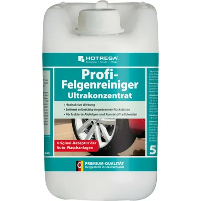 Produktbild von HOTREGA Profi Felgenreiniger Konzentrat Gebinde, Alufelgenreiniger, Felgenpflege, Stahlfelgen, Radblenden
