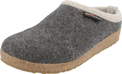 Zdjęcie produktu dla Kapcie damskie i męskie Haflinger z filcu, model Grizzly Panda 721004, rozmiar: 39 EU, kolor: szary