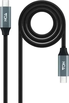 Image de NANOCABLE 10.01.4301 - Câble USB 3.2 Gen2x2 20Gbps 5A/100W 4K/60Hz USB-C/M-USB-C/M, noir, 1m