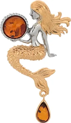 Produktbild von Golders Schmuckanhänger aus 925 Sterlingsilber mit Bernstein "Meerjungfrau"