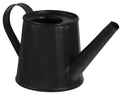 Mini-Gießkanne aus Metall, schwarz, 15 cm, für Zimmerpflanzen