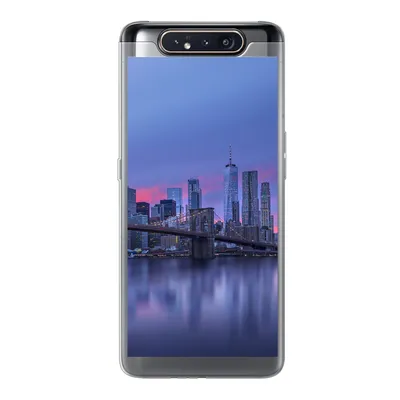 Produktbild von MuchoWow® Handyhülle Schutzhülle Hülle für Samsung Galaxy A80 New York hinter der Brooklyn Bridge Silikon Softcase Handy Hülle - Schutzdeckel