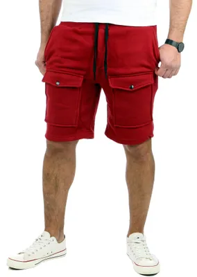 Produktbild von Reslad Kurze Hose Herren Cargo Jogginghose Kurz Shorts Sport-Hose RS-5065 Bordeaux S