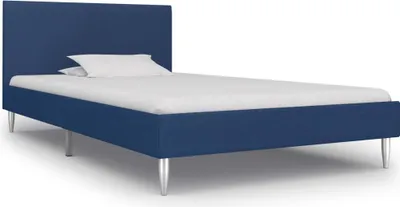 Produktbild von The Living Store Bettgestell Blau Stoff 90×200 cm