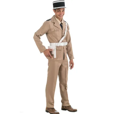 Polizei Kostüm Gendarme De Saint-Tropez mit Hut für Herren von der Seite