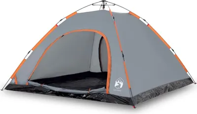Produktbild von vidaXL Campingzelt 5 Personen Grau und Orange Quick Release