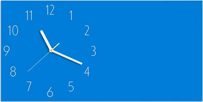 Produktbild von Wanduhr aus Glas mit Motiv Hellblauer Hintergrund I- 60 x 30 cm - inkl. Aufhängesystem