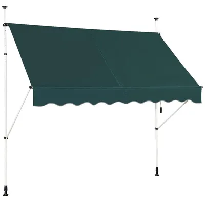 Imagen del producto de Toldo de balcón extensible, ajustable, de 3 metros de ancho, con manivela, ideal para jardín y camping