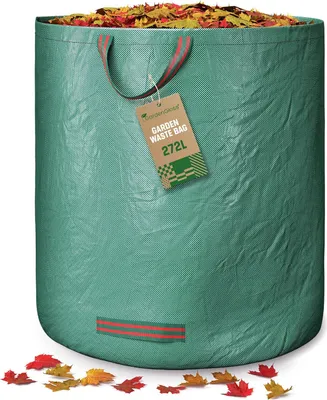 Productafbeelding van Famanu vuilniszakken voor tuinafval met handgrepen - 272 liter inhoud - UV-bestendig en waterafstotend - herbruikbare en stevige tuinzakken