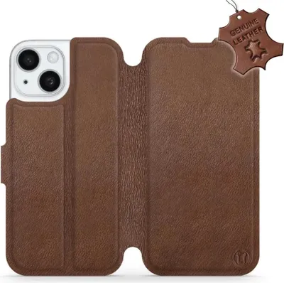 Produktbild von Echtleder Handyhülle für iPhone 15, Mobiwear Leather, Braun