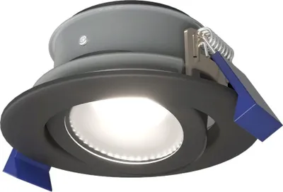 Image de HOFTRONIC - Spot LED encastrable 4W 345lm 6500K IP65 Noir Dimmable Inclinable GU10