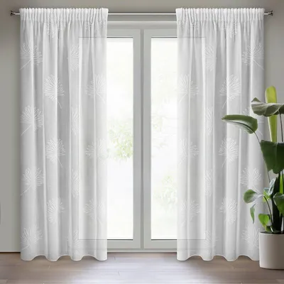 Zdjęcie produktu dla Zasłona JANE biała 140x270 cm taśma marszcząca