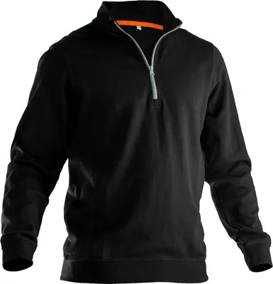 Produktbild von Jobman - Sweatshirt mit halbem Reißverschluss für Herren BC5206 (L) (Schwarz)