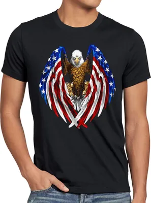 Produktbild von style3 USA Adler T-Shirt Herren US Amerika Stars Stripes Weisskopfadler