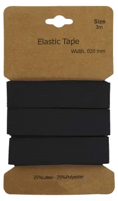 Gummiband 3 m x 20 mm elastisches Band Wäscheband Nähzubehör
