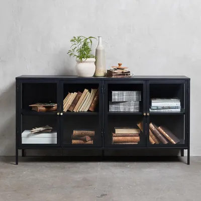 Productafbeelding van Dressoir Carmel Zwart 4 Delen - Giga Living