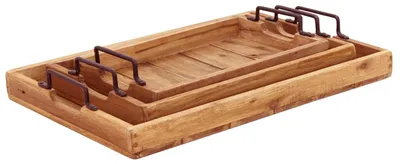 Produktbild von Teakholz Tablett Gloria 3er Set