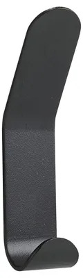 Doppelhaken 3,5 x 2,5 x 11 cm, Schwarz, pulverbeschichteter Stahl
