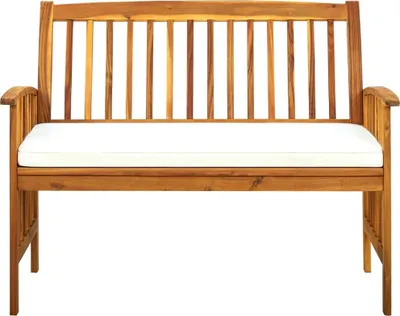 Produktbild von vidaXL Záhradná lavica s vankúšom 119 cm masívne drevo agát