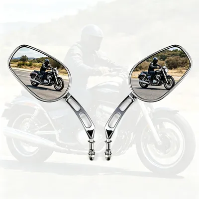 Image de Miroir de moto Chrom avec fonction anti-angle mort