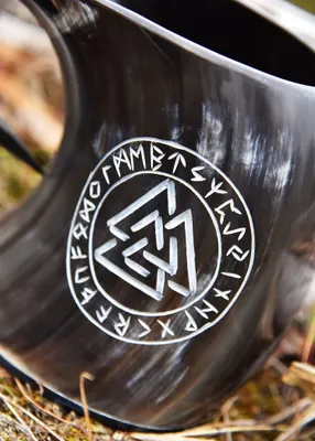 Produktbild von Bierkrug aus Horn - "Valknut"