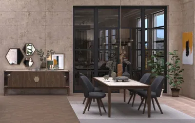Produktbild von Esszimmer Küchentisch Luxus Echtholzmöbel Moderne Einrichtungsmöbel