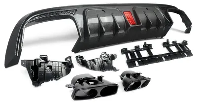 Produktbild von Heckstoßstangen-Diffusorlippe, Carbonfaser-Optik, passend für AMG-Modelle, Karbonfaser-Look