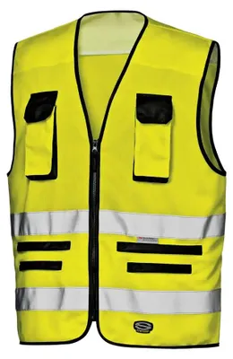 Produktbild von Sir Safety Warnschutzweste EN ISO 20471 Klasse 2 mit doppelten Reflexstreifen, L, HI-VIS GELB