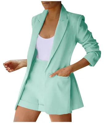 Imagen del producto de Elzusha - Conjunto de ropa de trabajo para mujer, que incluye pantalones cortos