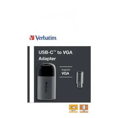 Produktbild von Verbatim 49145, 0,01 m, USB Typ-C, VGA (D-Sub), Männlich, Weiblich, Rechts
