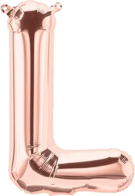 Produktbild von Folienballon Buchstabe L, rosegold, ca. 80 cm, für Luftbefüllung