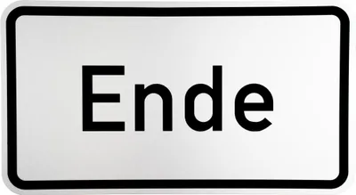 Produktbild von ORIGINAL Verkehrsschild Nr. 1012-31 Ende 330 x 600 mm nach StVO und RAL-Gütebedingungen Verkehrszeichen Schild Zusatzschild Verkehrsschilder Straßenschilder Verkehrsschild Straßenschild Straßenzeichen