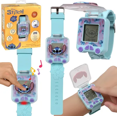 Obrázek produktu pro DISNEY Stitch Multifunkční vzdělávací hodinky s hrami, budíkem a stopkami pro děti