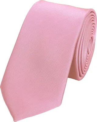 Produktbild von Fabio Farini - 1 Stück einfarbige Herren Schlips - Unicolor Krawatte in 6cm oder 8cm Breite Schmal (6cm), Rosa perfekt als Geschenk