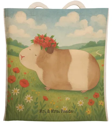 Produktbild von Mr. & Mrs. Panda shopping bag Meerschweinchen Weisheit Design - Weiß - Geschenk, Wunder, Beutel, Realität, Motivation, Einkaufstasche, Tragetasche, Lustige Sprüche, Tote
