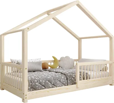 Obrázek produktu pro Dětská postel TIMBEE MURLO 100x200 cm s roštovým rámem přírodní dřevo borovice výška nohou postele 3 cm
