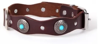 Productafbeelding van Handgemaakt Hondenhalsband - Lederen Halsband - Vintage-Stijl - Verstelbaar - Geschikt voor middelgrote/grote Honden - Luxe Uiterlijk - Hondenkraag