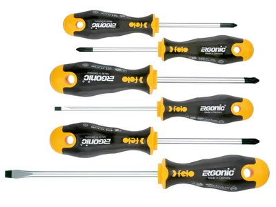 Produktbild von Felo Schraubendreher Satz ERGONIC, 6-tlg SL, PZ, PH