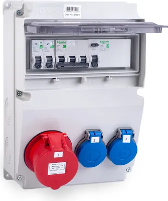 Produktbild von MIDORI® Stromverteiler Baustromverteiler komplett 16A / 5P, 2x 230V FI-Schutzschalter